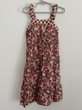 Cat & Jack Rust Pink Floral Sundress with Ivory Accents